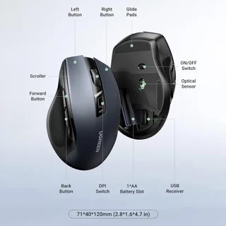 ماوس ارگونومیک بیسیم 2.4GHz یوگرین مدل MU006