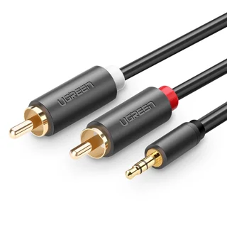 کابل تبدیل AUX 3.5 میلیمتری به 2RCA یوگرین ۳ متری مدل AV102